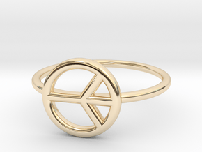 Peace Midi Ring, knuckle ring, by titbit in 14K Yellow Gold