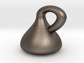 Klein Bottle - Non-Orientable Surface in Polished Bronzed Silver Steel