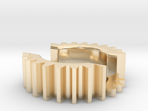 Gear Business Card Holder - Precious Metal in 14K Yellow Gold