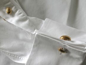 Beetle Cufflinks (Solid) in Natural Brass