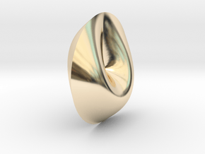 Cross Cap Non-Orientable Surface in 14K Yellow Gold