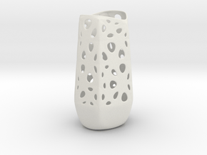 Organic Vase in White Natural Versatile Plastic