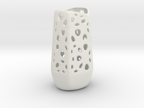 Organic Vase Small in White Natural Versatile Plastic