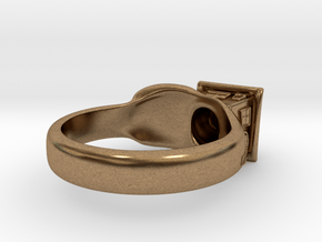 Little House On The Hill Ring in Natural Brass