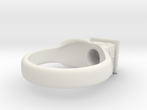 Little House On The Hill Ring in White Natural Versatile Plastic