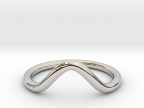 Wave Midi Ring in Platinum