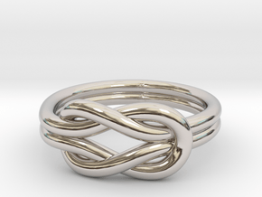 Knot Midi Ring in Platinum