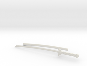Enishi Yukishiro's Wato (Sword w/ Scabbard) in White Natural Versatile Plastic