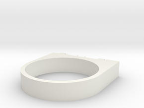 "FLAME" Ring in White Natural Versatile Plastic