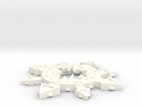 Portal Glyph for Warhammer/40k Chaos Daemons in White Processed Versatile Plastic