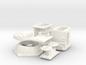 1/8 T-44 Transaxle With Chevy Bellhousing in White Processed Versatile Plastic