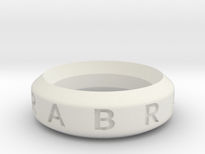 Abracadabra Ring in White Natural Versatile Plastic