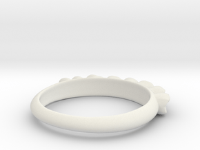 Molar Teeth Ring Size 6 in White Natural Versatile Plastic