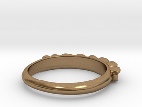 Molar Teeth Ring Size 6 in Natural Brass
