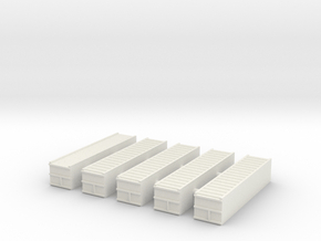 1/700 40" Container Stack (x5) in White Natural Versatile Plastic