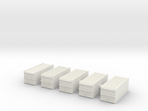 1/600 20" Container Stack (x5) in White Natural Versatile Plastic