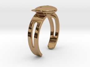 Kuma-san (Bear) Ring in Polished Brass