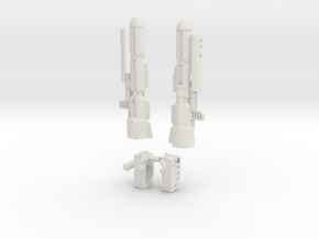 G1 Inspired Optimus Cannon w/LED and Battery Compa in White Natural Versatile Plastic