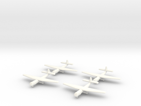 AS.51 Horsa Glider (United Kingdom)-1/700-(x4)A in White Processed Versatile Plastic
