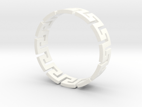 Meander Ring X12 in White Processed Versatile Plastic