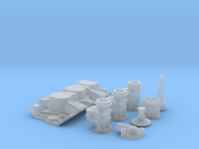 1/24 SBC 3X2 Stromberg Intake System in Tan Fine Detail Plastic