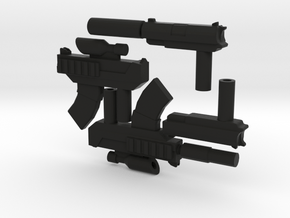 8 inch Dunny Gun Weapons  in Black Natural Versatile Plastic