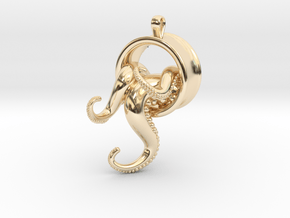 Tentacle Pendant in 14K Yellow Gold