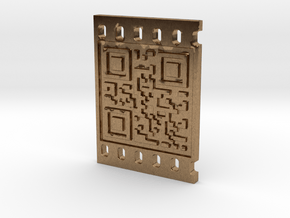 OCCUPY NEW YORK QR CODE 3D 30mm in Natural Brass