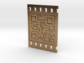 OCCUPY NEW YORK QR CODE 3D 50mm in Natural Brass