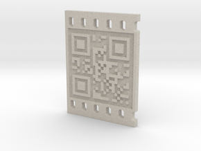 OCCUPY NEW YORK QR CODE 3D 30mm in Natural Sandstone