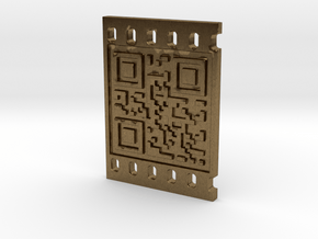 OCCUPY NEW YORK QR CODE 3D 30mm in Natural Bronze