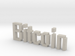 Bitcoin 3D in Natural Sandstone