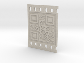 OCCUPY NEW YORK QR CODE 3D 50mm in Natural Sandstone