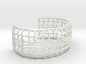 Tire Bracelet in White Natural Versatile Plastic