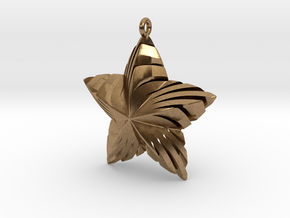 Tortuous Star Pendant in Natural Brass