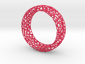 Voronoi Ring in Pink Processed Versatile Plastic