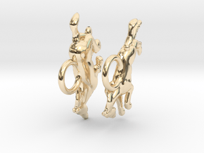 Running Horse Earrings in 14K Yellow Gold