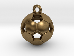 Soccer Ball Pendant in Natural Bronze