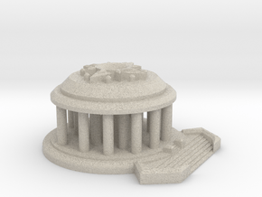 Temple of the Sun Large Model Display Piece in Natural Sandstone