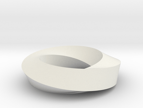 Mobius Loop - Square 2/4 twist in White Natural Versatile Plastic