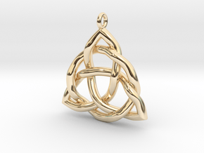 Triquetra Pendant or Trinity Knot Pendant in 14K Yellow Gold