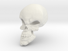 Little Scary Skull in White Natural Versatile Plastic