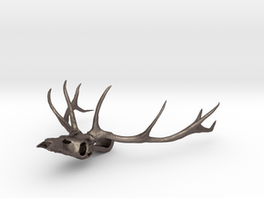 Antler's Stag in Polished Bronzed Silver Steel