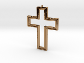 Holy Cross Pendant in Polished Brass