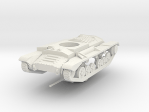 Vehicle- Valentine Tank MkIII (1/87th) in White Natural Versatile Plastic