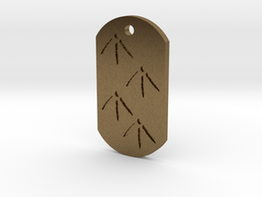 Turkey Track Dog Tag in Natural Bronze