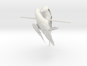 Macaw & Parrot in White Natural Versatile Plastic
