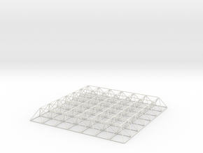 Spaceframe (scale:1/50) in White Natural Versatile Plastic
