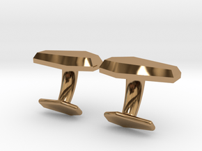 Casino Coffin CuffLinks in Polished Brass