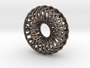 CMDRCHAOS TORUS 1A in Polished Bronzed Silver Steel